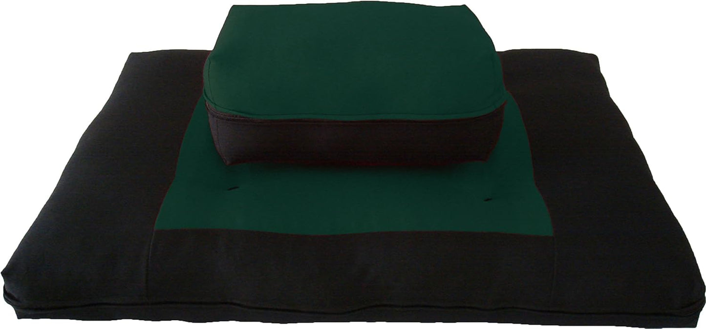 D&D Futon Furniture Zabuton Zafu Set, Yoga, Meditation Seat Cushions, Kneeling, Sitting, Supporting Exercise Pratice Zabuton & Zafu Cushions. (Burgundy)