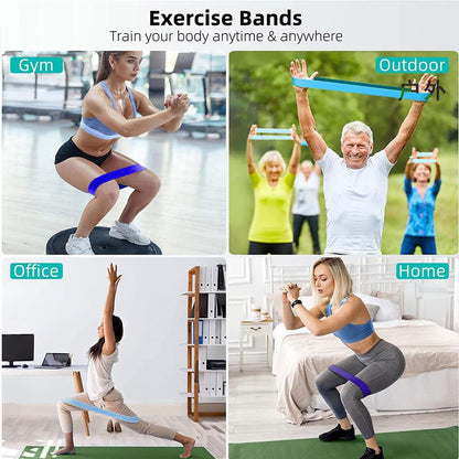 Resistance Bands for Working Out, Elastic Exercice Loop Bands for Physical Therapy, Yoga Starter Set of Stretch Bands for Booty Legs, Pilates Flexbands
