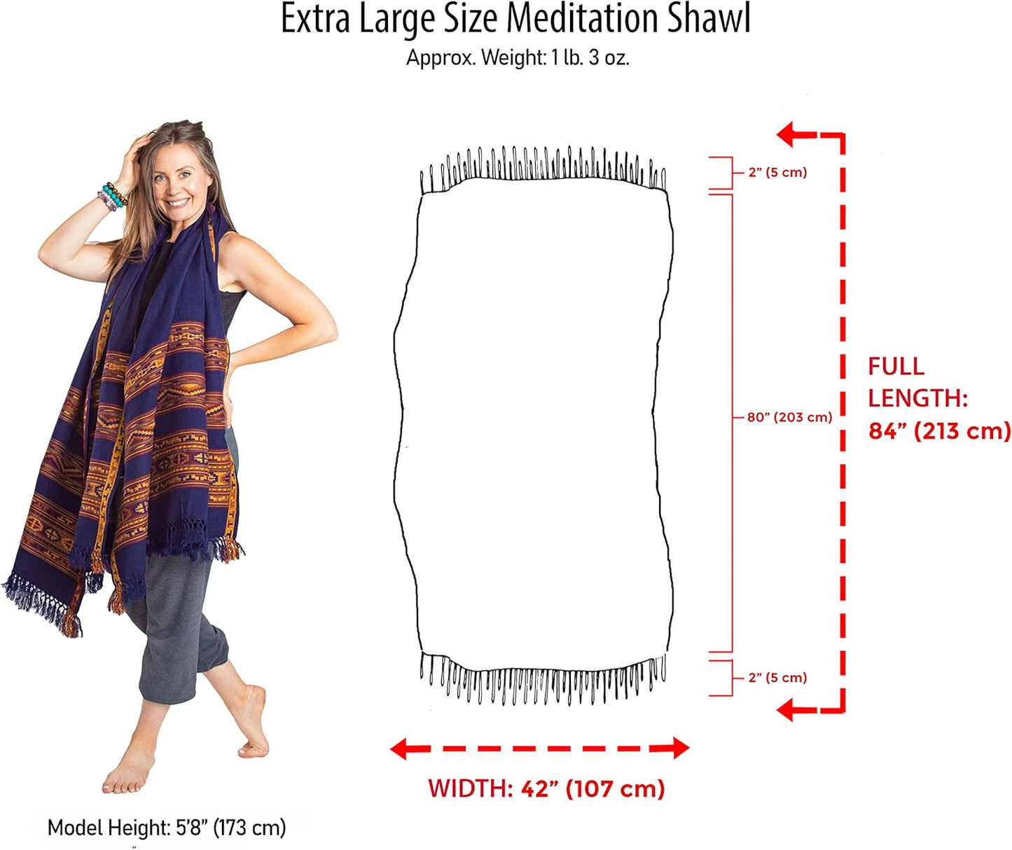 Meditation Shawl or Blanket, Exotic Shawl/Wrap, Oversize Scarf or Stole. Unisex