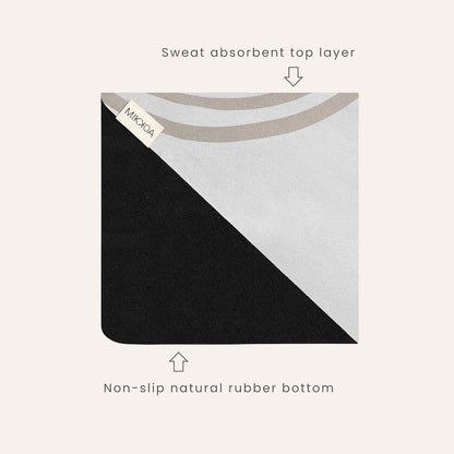 Travel Yoga Mat 1.5mm | Foldable, Lightweight Mat | Use for Travel, Backpacking, Yoga Retreat, Outdoors, Gym, Pilates, Machine Washable, Eco-Friendly