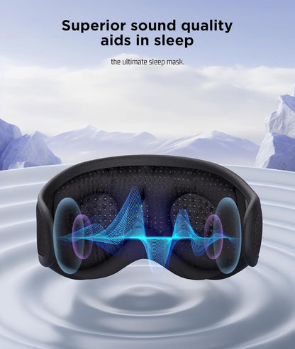 LC-dolida Sleep Headphones, 3D Sleep Mask Bluetooth Wireless Music Eye Mask, Sleeping Headphones for Side Sleepers Sleep Mask with Bluetooth Headphones Ultra-Thin Stereo Speakers Perfect for Sleeping