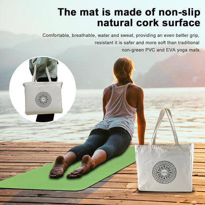 iodoo Foldable Yoga Mat 72" L x 32" W x 0.32 Inch Extra Thicked and Wided, Folding Yoga Mat for Travel with Canvas Carrying Bag, Non-Slip TPE Exercise Pilates Mat