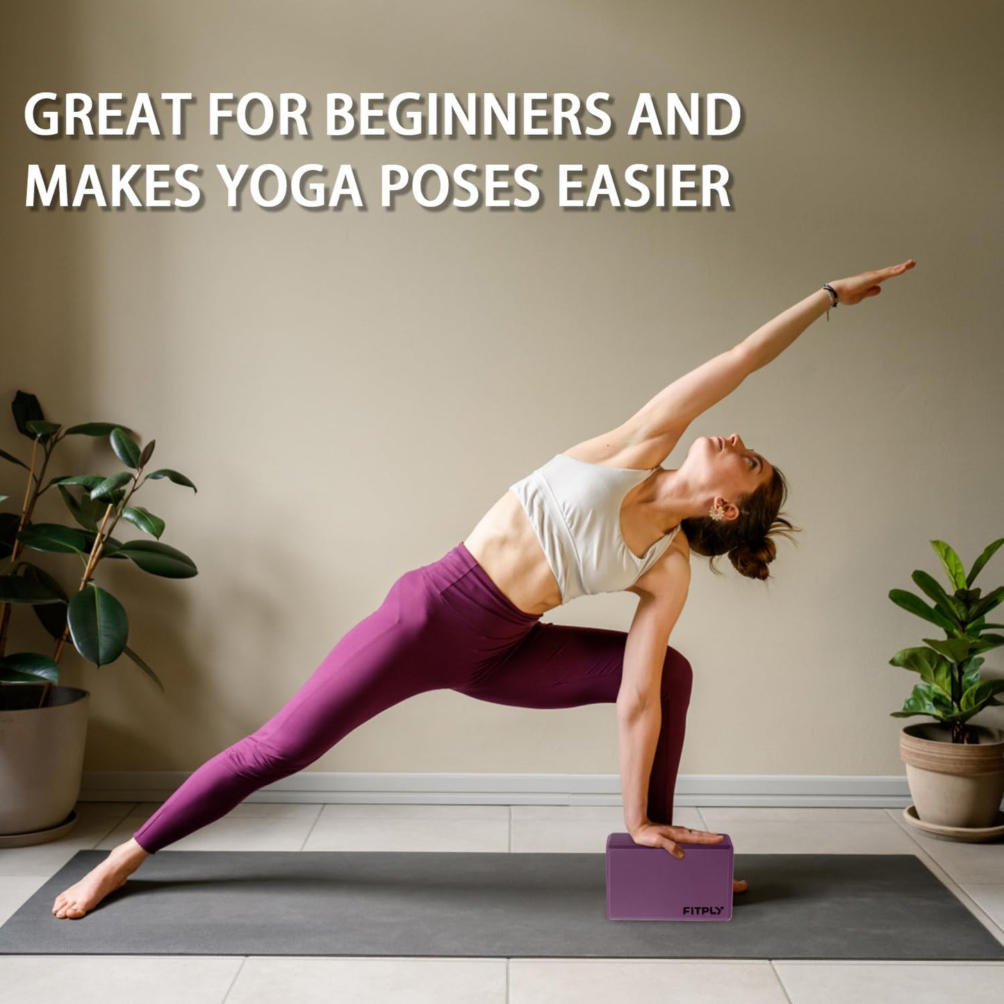 Yoga Blocks 2 Pack - Non-Slip Yoga Brick & Foam Blocks Yoga Set, High-Density Pilates Block for Stretching, Meditation, and Exercise Blocks Foam, Ideal for Deep Poses