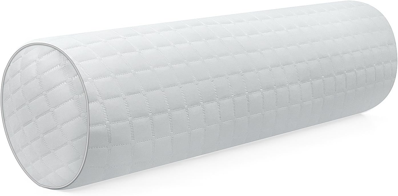 Kingnex Bolster Roll Pillow for Sleeping on Back or Side Under Knee to Relief Lower Back Pain Between Legs for Side Sleepers Cylinder Pillow with Removable Cooling Cover 20x8