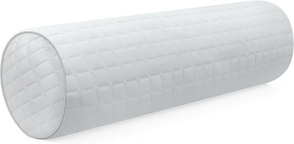 Kingnex Bolster Roll Pillow for Sleeping on Back or Side Under Knee to Relief Lower Back Pain Between Legs for Side Sleepers Cylinder Pillow with Removable Cooling Cover 20x8