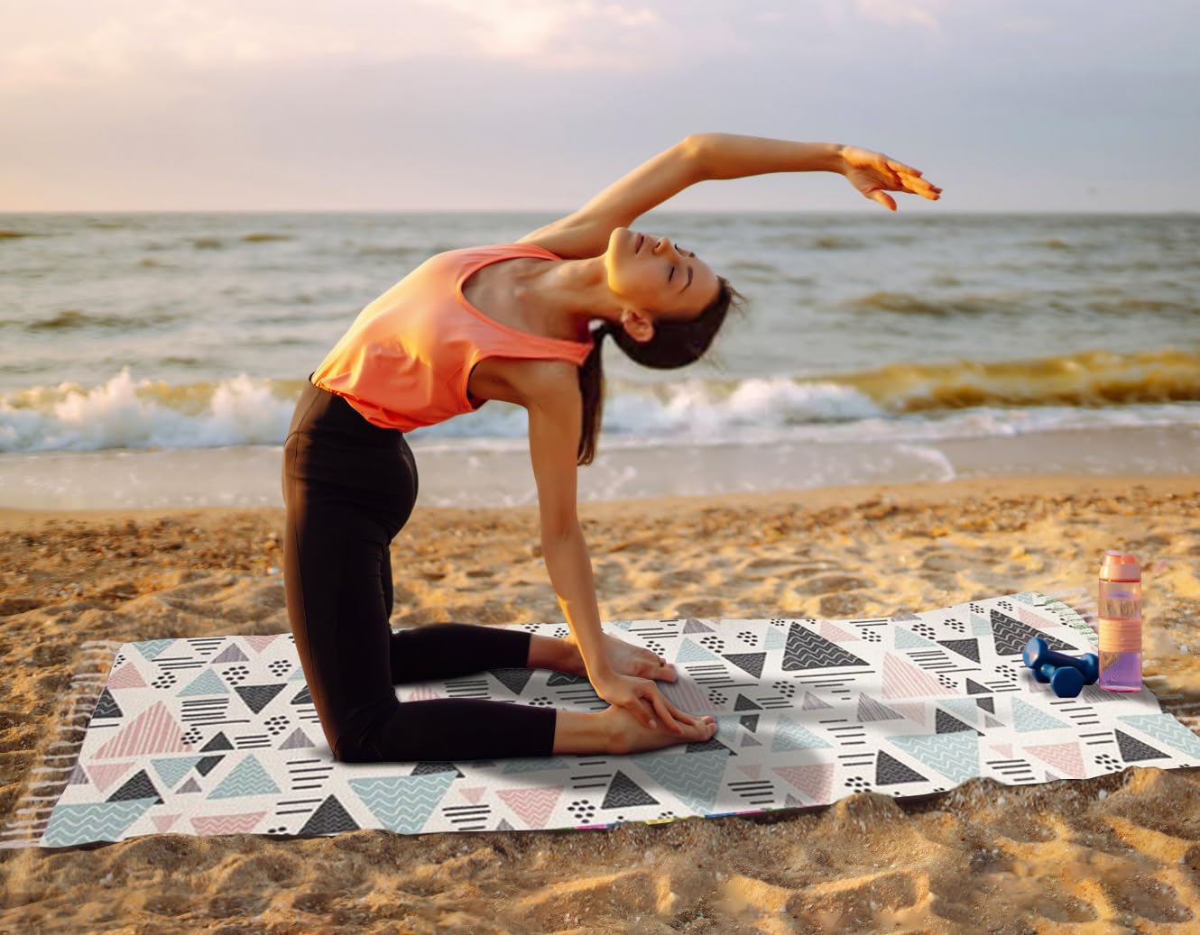Cifupy Handmade Organic Yoga Mat made with Organic Cotton Yoga Mat - Non Slip Hand-Woven Foldable Yoga Rug Provides Excellent Comfort, Traction & Support for Indoor & Outdoor Use - 24 x 72 Inches