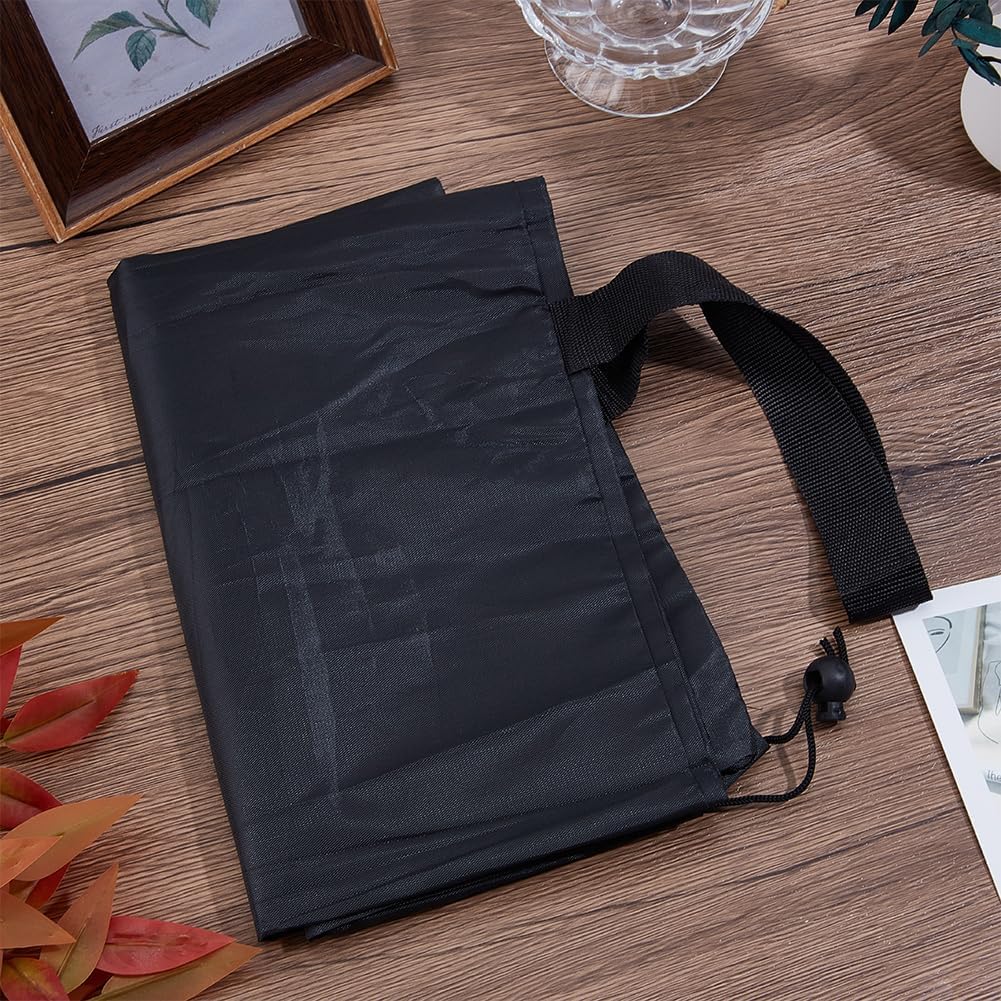 GORGECRAFT Black Protective Carrying Chair Bag 57.1x13.7 inch Big Polyester Camp Chair Replacement Bag with Drawstring Shoulder Strap for Foldable Hammock Yoga Mat Umbrella Tent Rectangle