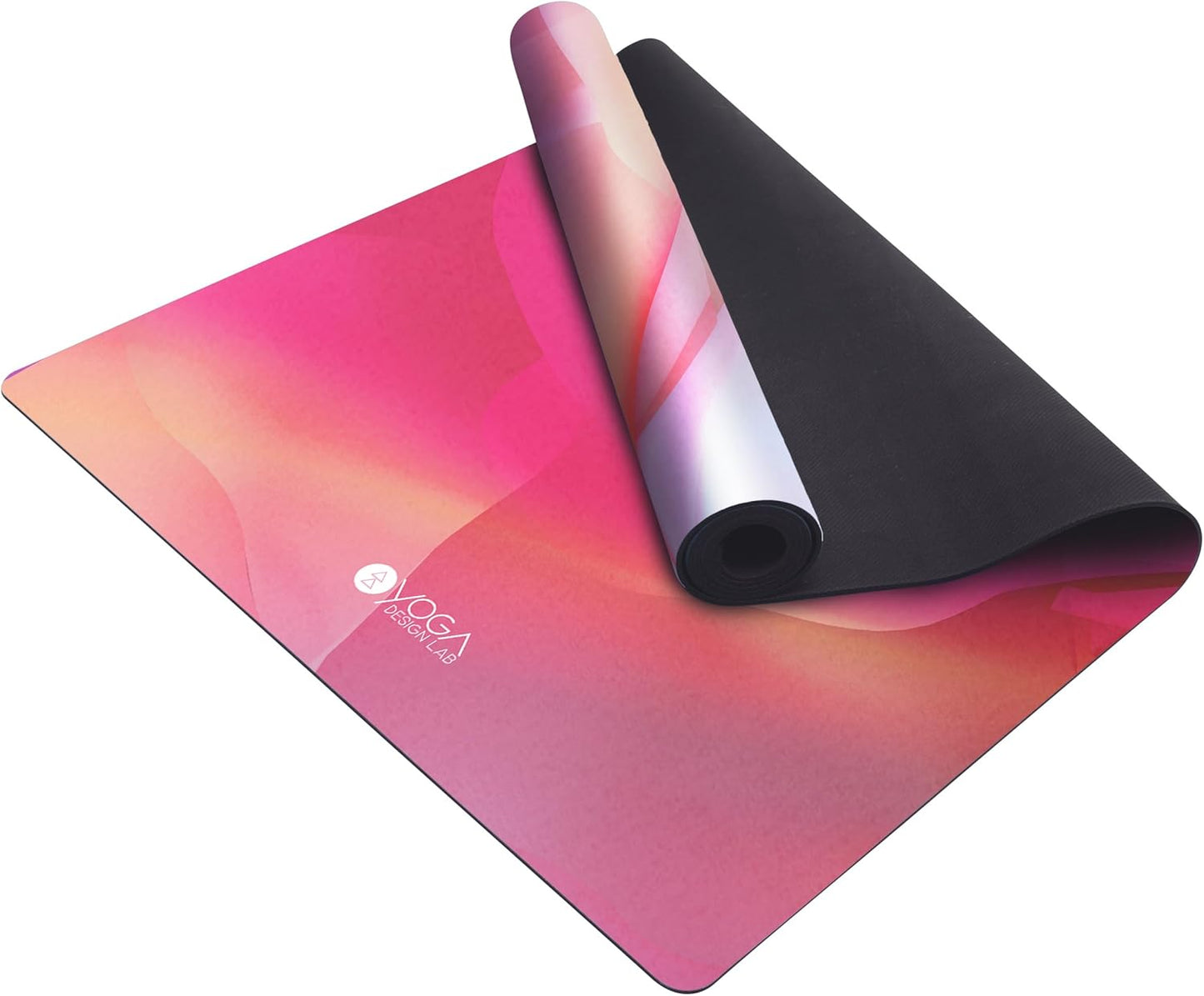 YOGA DESIGN LAB | The Combo Yoga Mat | Eco Luxury | Ideal for Hot Yoga, Power, Bikram, Ashtanga, Sweat | Studio Quality | Includes Carrying Strap!
