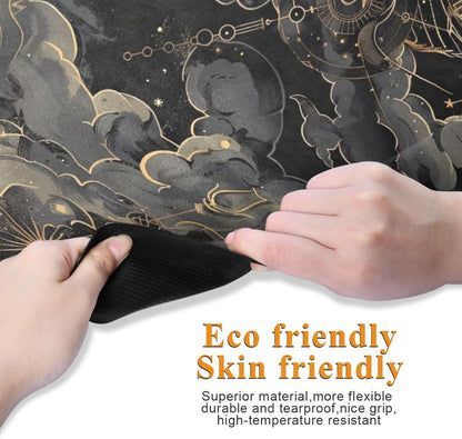 Cute Chubby Frog Yoga Mat, 71 x 26 Inch Non-slip Yoga Mats Folding Travel Exercise Mat Indoor Outdoor Gym Pilates with Storage Bag for Women Men