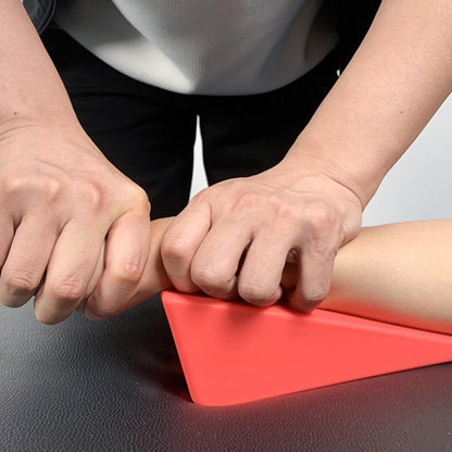Physical Therapy Wedge Pillow Positioning Wedge for Back Hip Knee Body Relaxation & Muscle Spinal Discomfort Comfort Firm Support Wedge PT Tools (red)