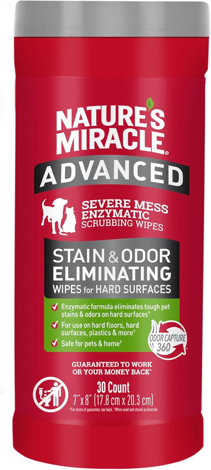 Nature’s Miracle Advanced Stain and Odor Eliminator Dog Spray, Fresh Scent, Severe Mess Enzymatic Formula For Tough Pet Messes, 32 oz