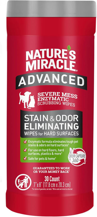 Nature’s Miracle Advanced Stain and Odor Eliminator Dog Spray, Fresh Scent, Severe Mess Enzymatic Formula For Tough Pet Messes, 32 oz