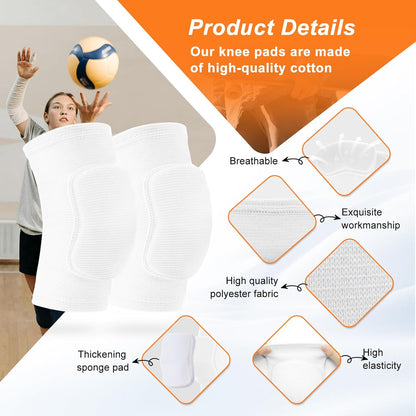HISFFOG Volleyball Knee Pads for Dancers, Soft Breathable Knee Pads for Men Women Younth Girls Kids Knees Protective, Knee Braces for Volleyball Football Dance Yoga Wrestling Running Cycling