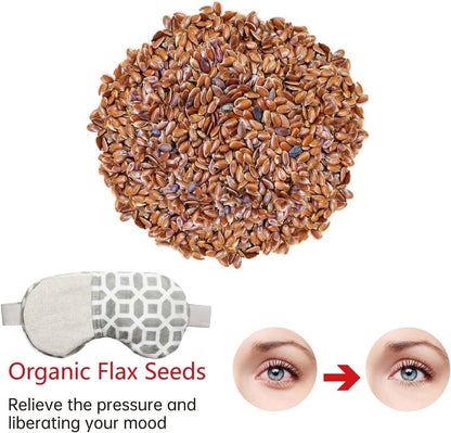 2 in 1 Heated/Ice Eye Mask Moist Heat Eye Mask Lavender & Flaxseed Sinus Pillow Microwavable for Dry Eye,Styes,Sinus Pain,Headache,Migraine,Puffy or Swollen Eyes Irritated and Inflamed Eyelid Bumps