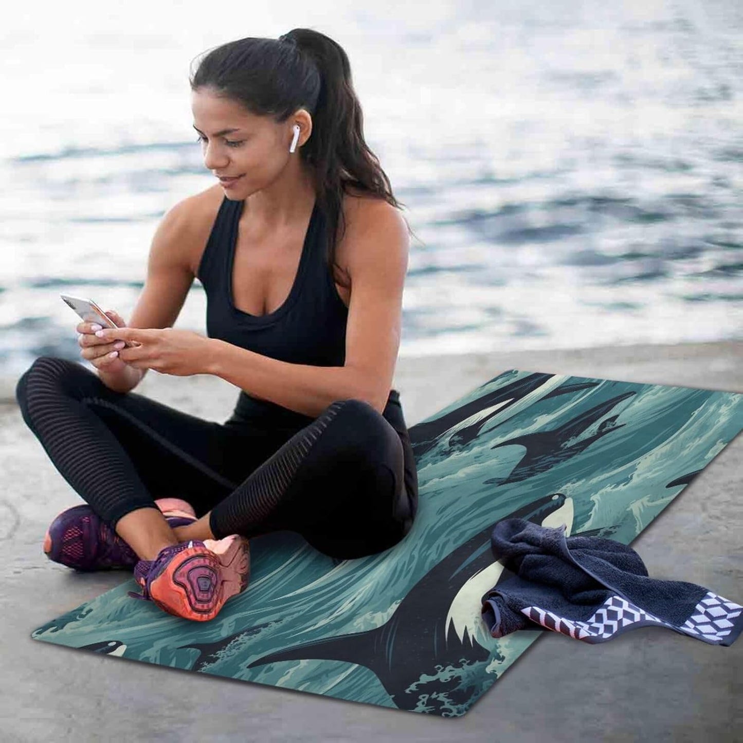 Yoga Mat Foldable Exercise Mats Gym Non Slip Workout Mat for Women and Men Pilates Floor Fitness Mat with Storage Bag 71 inch x 26 inch