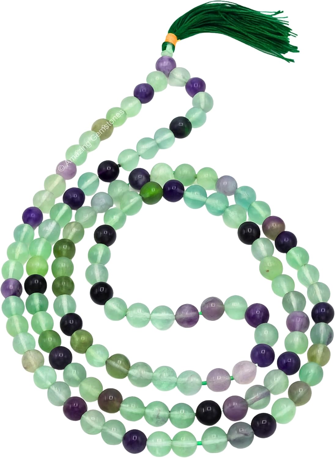 Amazing Gemstone 108 Beads Handmade Mala (Knotted, Rudraksha) - Colors A