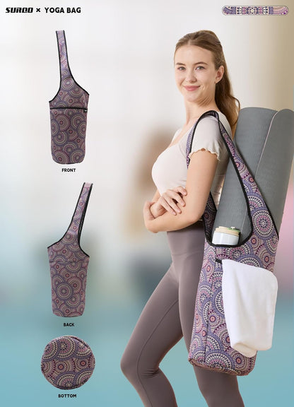 Yoga Mat Bag – Neoprene, Lightweight, Spacious Carrier, Large Zipper Pocket, Ideal for Gym Yoga & Fitness Mats