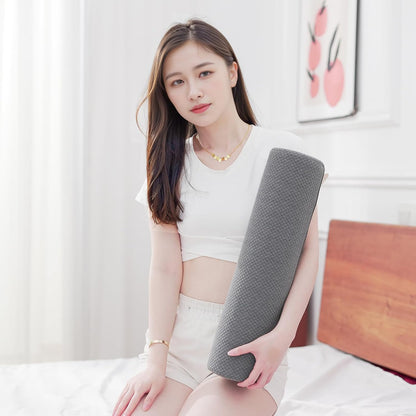 2 Pack Round Massage Table Bolster Pillow Pad, Bolster Pillow, Round Pillows, Suitable for Earthlite Massage Table (Grey, 7.8''x19.6'')