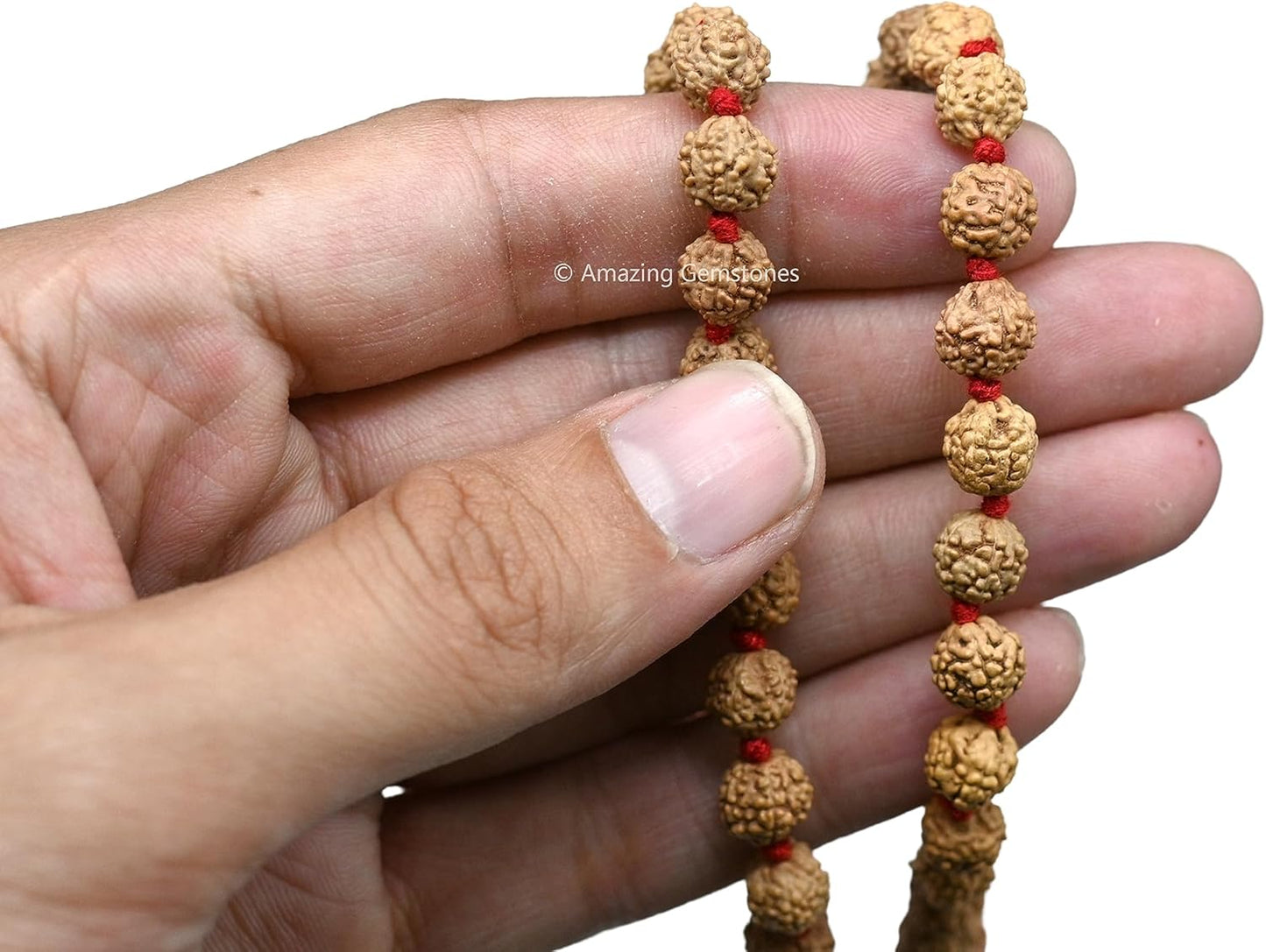Amazing Gemstone 108 Beads Handmade Mala (Knotted, Rudraksha) - Colors A