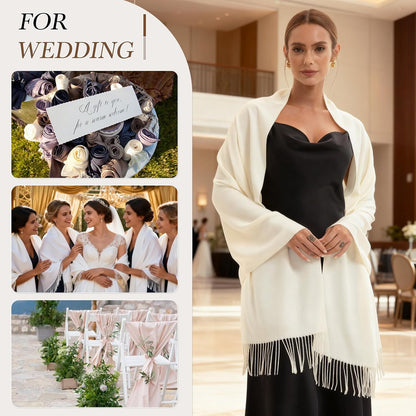 Pashmina Scarf and Shawl - Soft Women Pashminas Wrap for Wedding Evening Party dresses