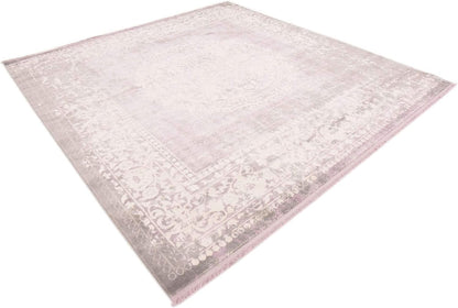 Unique Loom New Classical Collection Area Rug - Olwen (4'Round, Purple/ Gray)