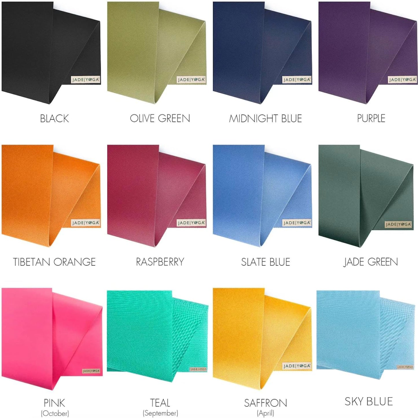JadeYoga Harmony Yoga Mat, Natural Rubber, Multiple Colors Available, 24W x 68/74L x 3/16 Inch Thick, 5 Pounds