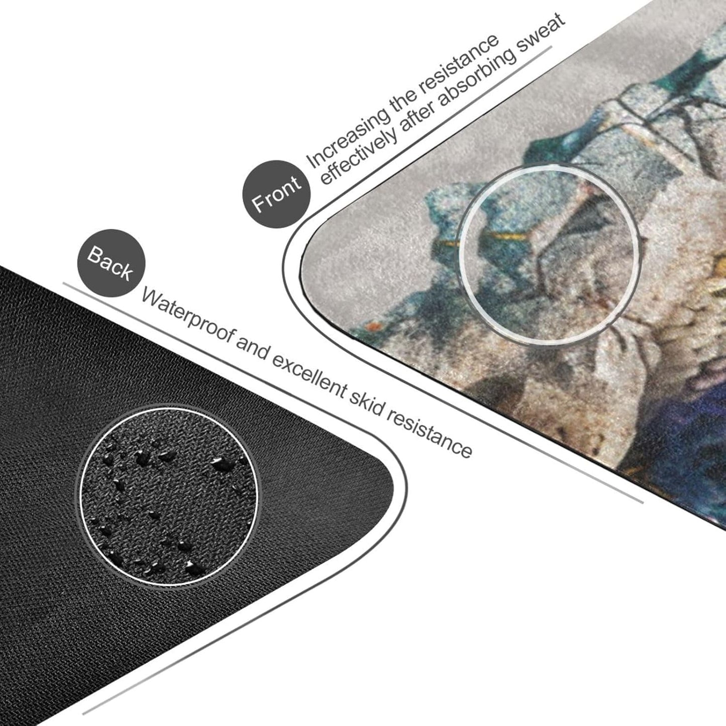 3d Wall Art Underwater Tropical Fish yoga mats in bulk for fitness printed natural rubber non slip with bags tapete para ejercicio 71x26 inches 1MM