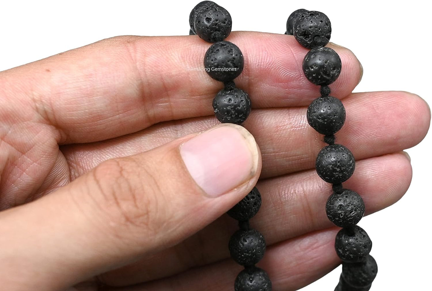 Amazing Gemstone 108 Beads Handmade Mala (Knotted, Rudraksha) - Colors B