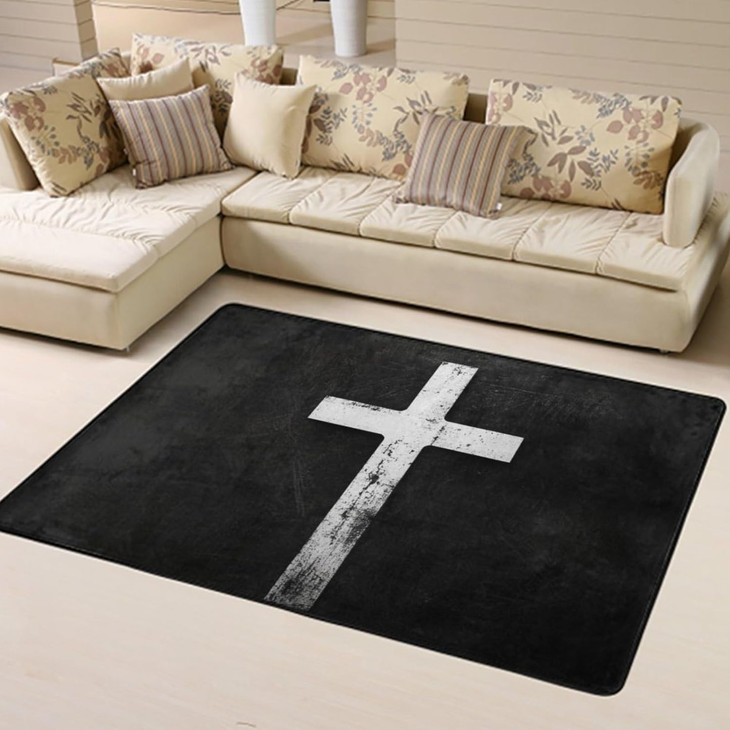 Comfortable Memory Foam Area Rugs with Anti-Skid Rubber Backing, Gold Freemason Freemasonry Masonic Yoga Mat Indoor Entryway Mat for Bedroom Livingroom Sitting Room Home Art