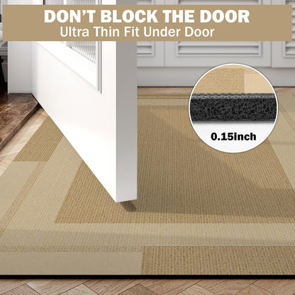 YDKGL Non Slip Long Bath Mat Bathroom Runner, Rubber Backing Ultra Thin Bathroom Rugs Fit Under Door Quick Dry Super Absorbent Washable Bath Rug Shower Mat for Bathtub Sink Floor, Dark Gray 17"x47"