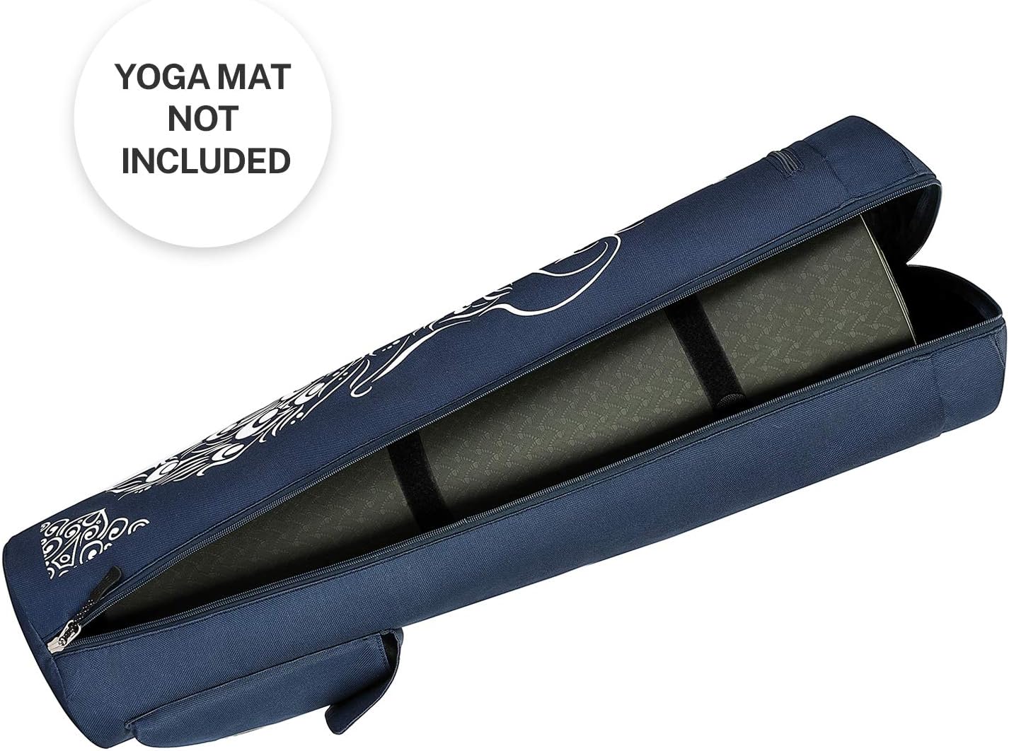 Gonex Yoga Mat Bag, Yoga Mat Carrier Full-Zip Exercise Yoga Mat Carry Bag for Women Men with 2 Multi-Functional Storage Cargo Pockets Extra Wide Adjustable Shoulder Strap