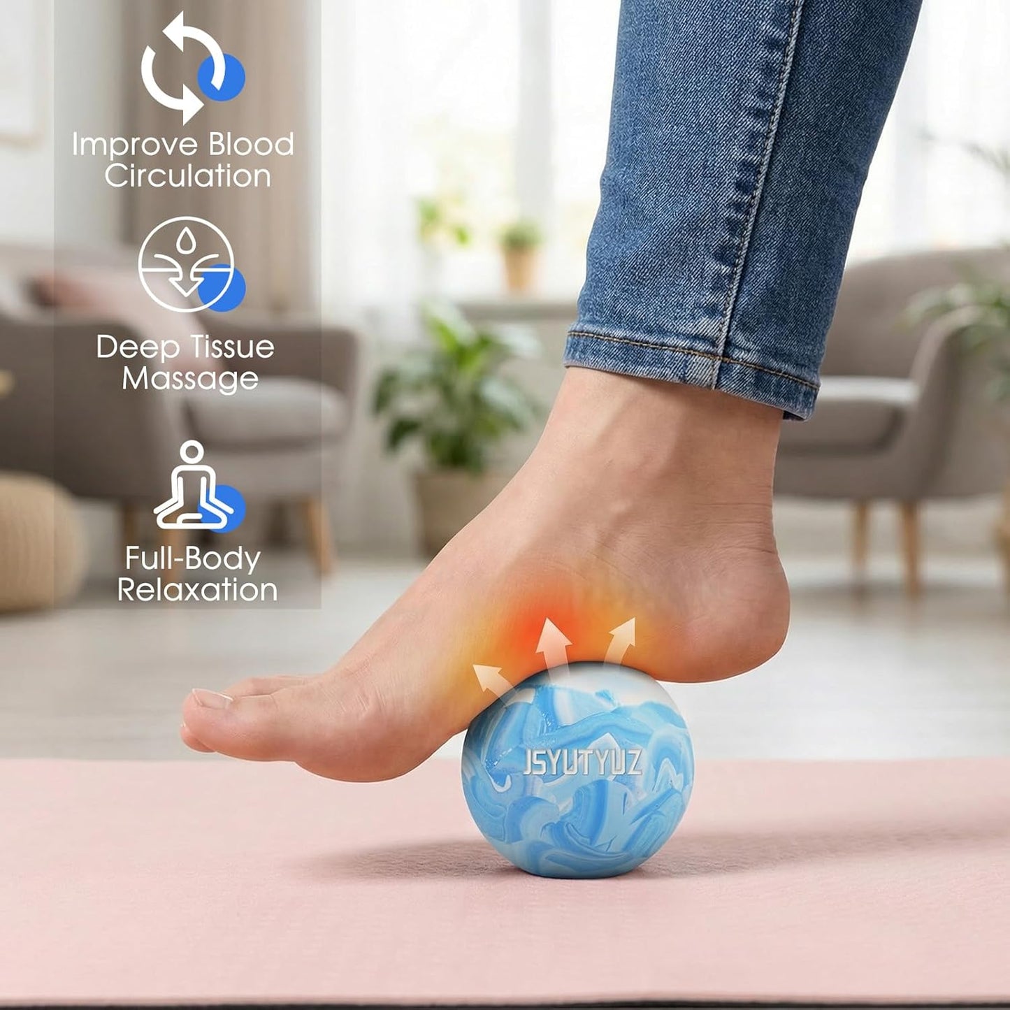 Peanut Lcarosse Ball for Myofascial Release, SGS Certification, Massage Deep Tissue for Shoulder and Back, Trigger Point Therapy, Muscle Knots, Peanut Massage Ball for Muscle Pain