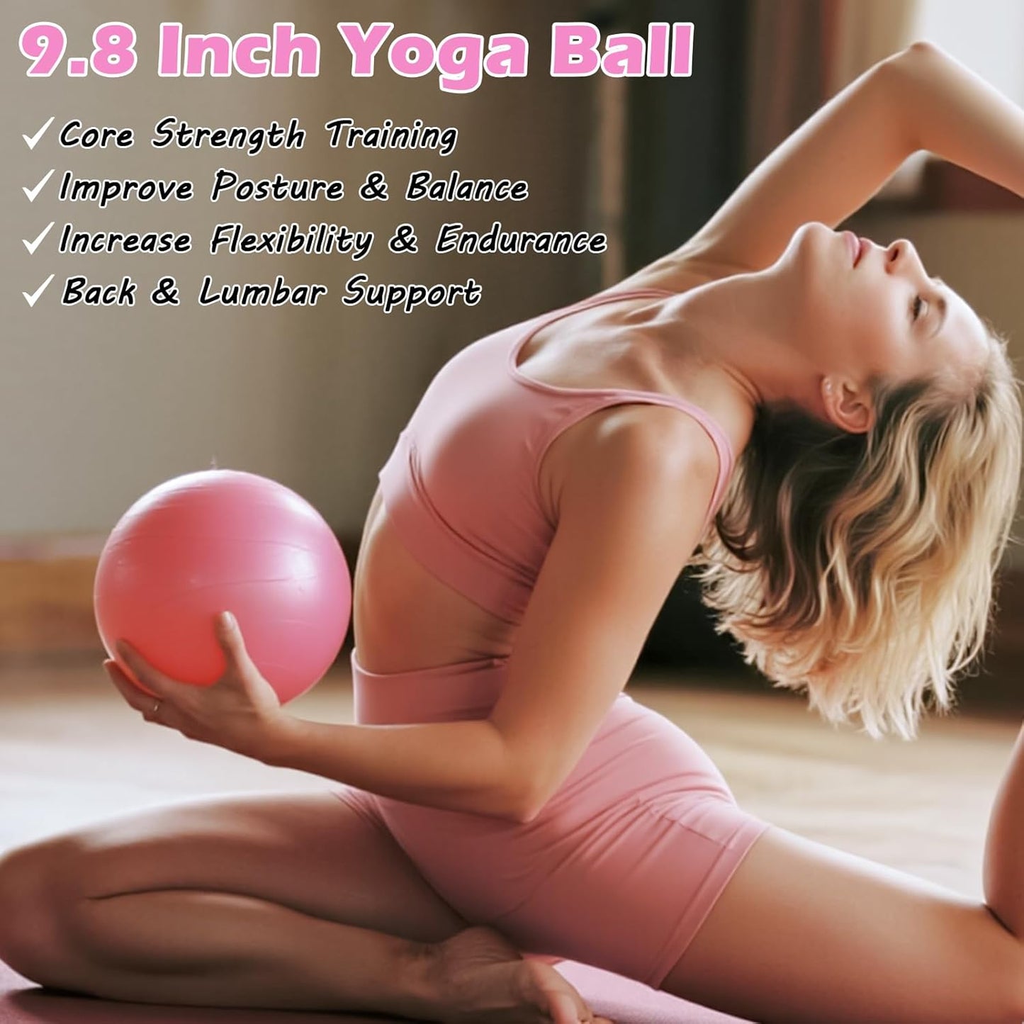 Pilates Kit for Home Workouts – Pilates Equipment Set with Ring, Ball, Resistance Bands, Pilates Accessories, Pilates Essentials Kit for Women, Pilates Sets for Home Exercise