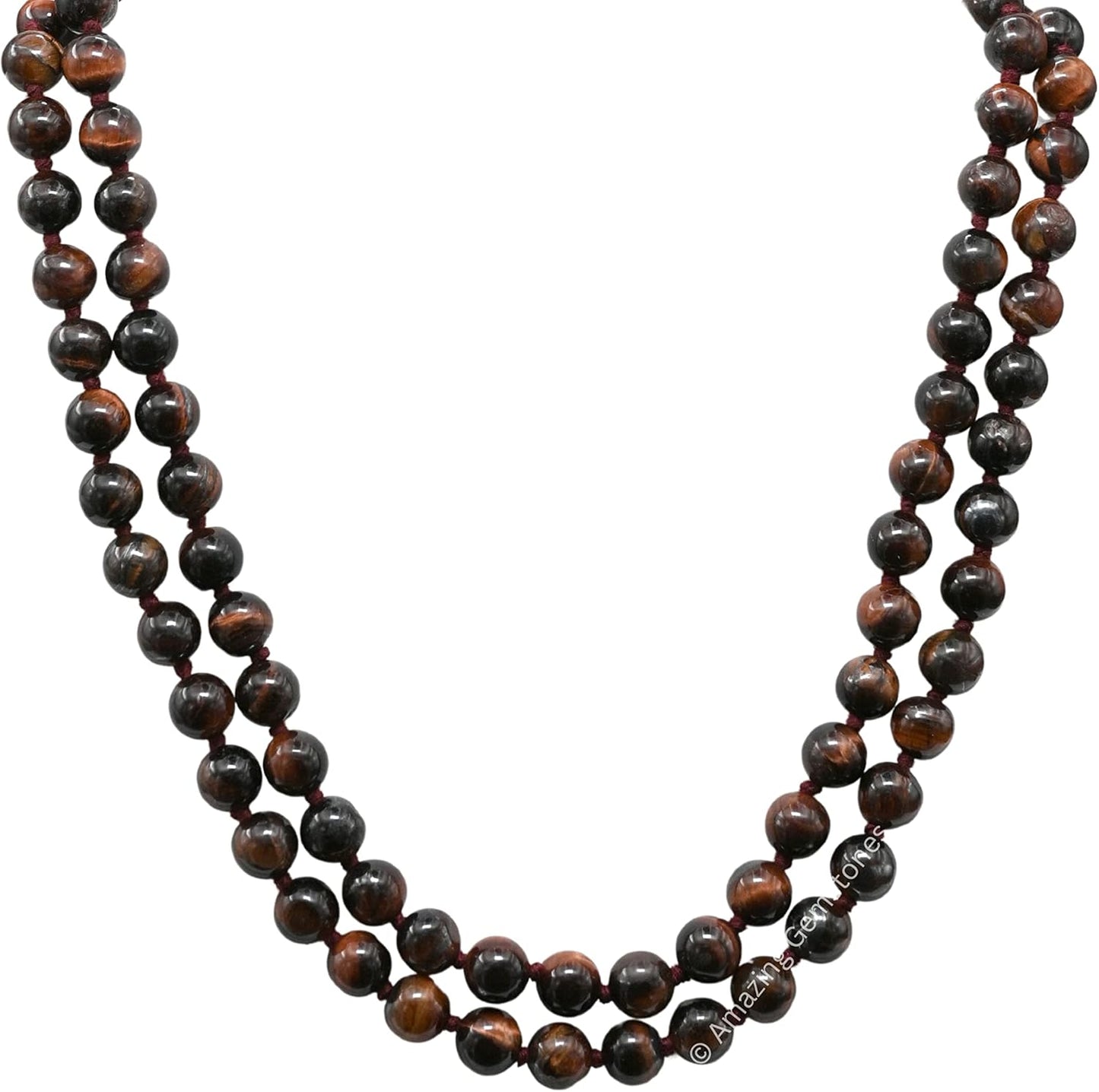 Amazing Gemstone 108 Beads Handmade Mala (Knotted, Rudraksha) - Colors A