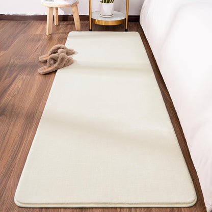 Andecor Shag Living Room Area Rug, 6x9 Cream White Washable Fuzzy Bedroom Rugs, Soft Fluffy Indoor Carpets for Dorm Boys Girls Kids Room Nursery Home Decorations