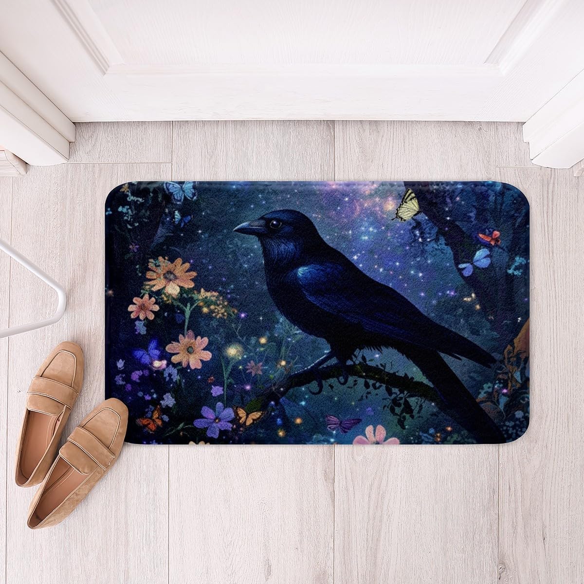 Erosebridal Yoga Bathroom Rugs Gradient Bath Mat,Meditation 20"X 32" Doormats Floor Mats for Kids Boys Girls Teens Lotus Art Non Slip Bath Rug