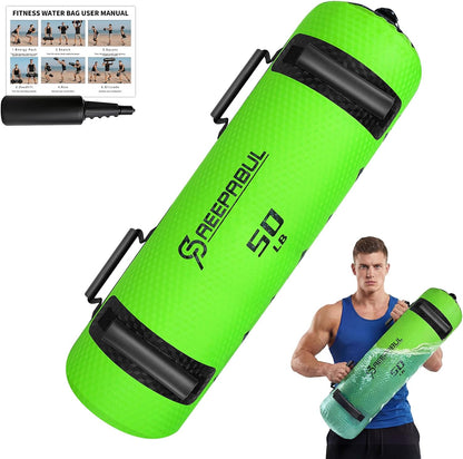 Aqua Bags for Workout 5-45lbs - Ultimate Core Water Weights Aqua Bag - Portable Stability Fitness -Stability, Core and Balance Training - Portable Fitness Equipment - Includes Three Bags