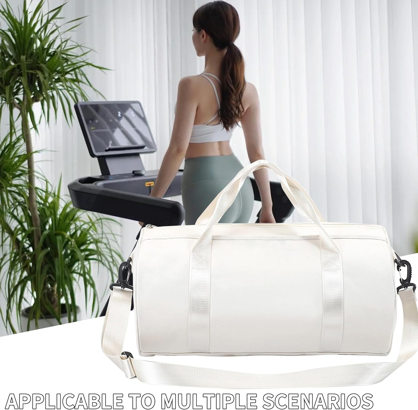 Ballet Dance Bag Mini Gym Bag Lightweight Small Duffle Bag 10L Cute Crossbody Bag for Yoga Swimming Sport (Black)