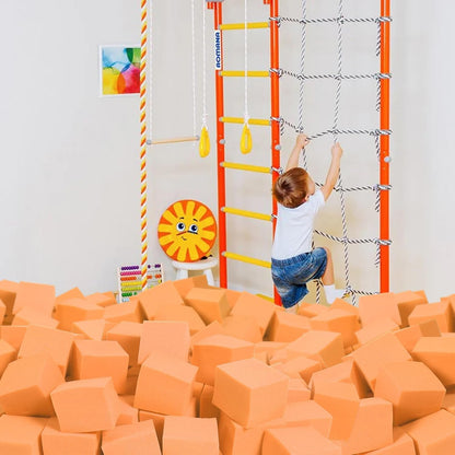 Foam Pit Blocks Foam Padding Sponge Pit Cubes Sponge Blocks for Amusement Park Gymnastics Freerunning and Parkour Courses - 24PCS 5" x 5" x 5" (Dark Blue)
