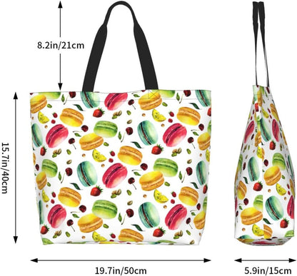 Tote Shoulder Bag Large Durable Reusable Eco-friendly Handbag Lightweight Stylish for Daily Use-19.7x15.7x5.9 Inch - Colors B