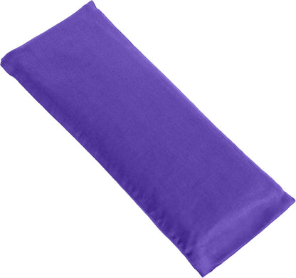4-Pack Unscented Sateen Eye Pillows, Low-Luster, 9’’ x 4’’ Flaxseed Weighted Eye Mask for Sleeping, Hot or Cold Therapy for Relaxation, Migraine, and Headache, Blue