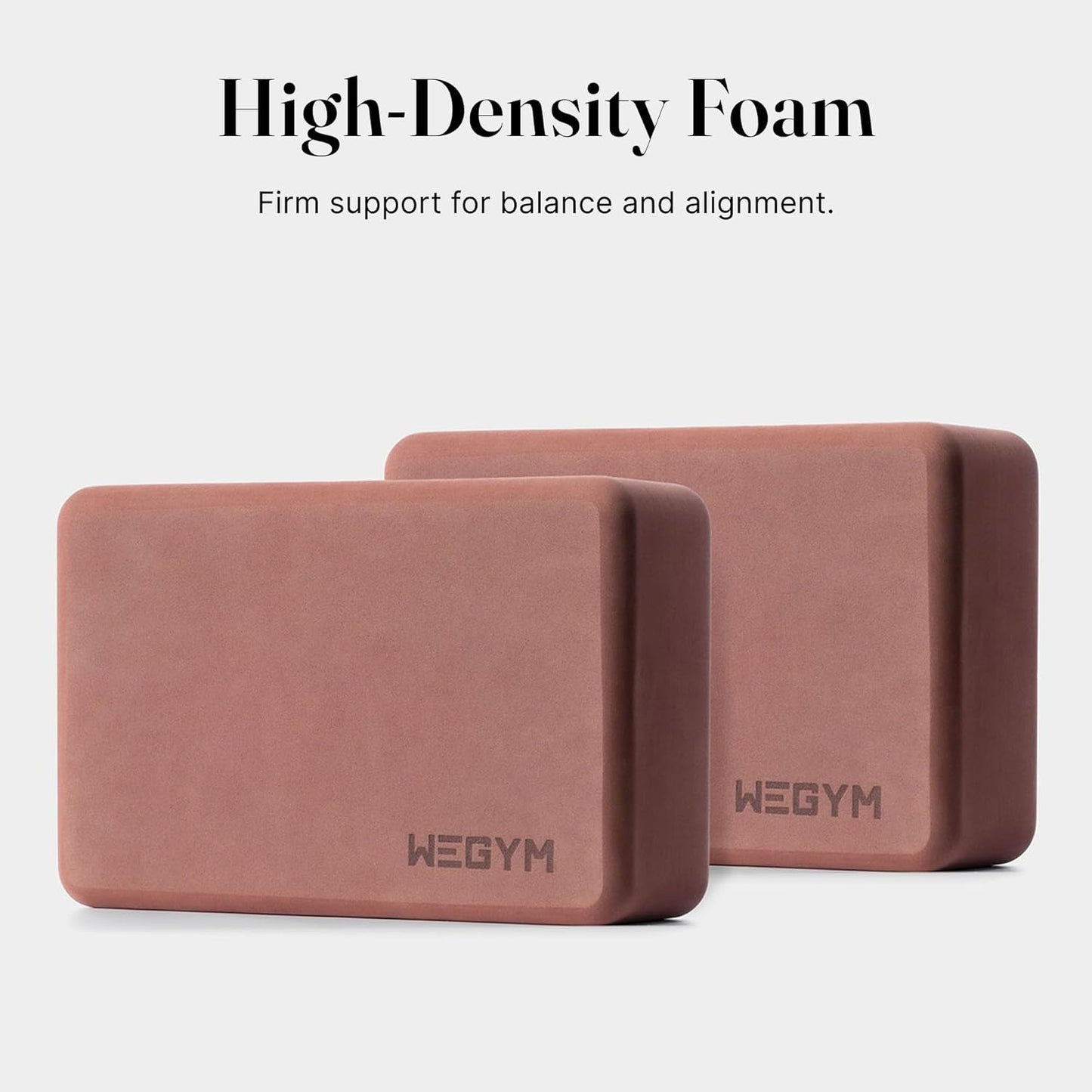 WeGym Yoga blocks with Anti-Slip, Comfortable Grip, Sturdy Sides for Secure Workouts at Home, for Yoga, and Pilate Training