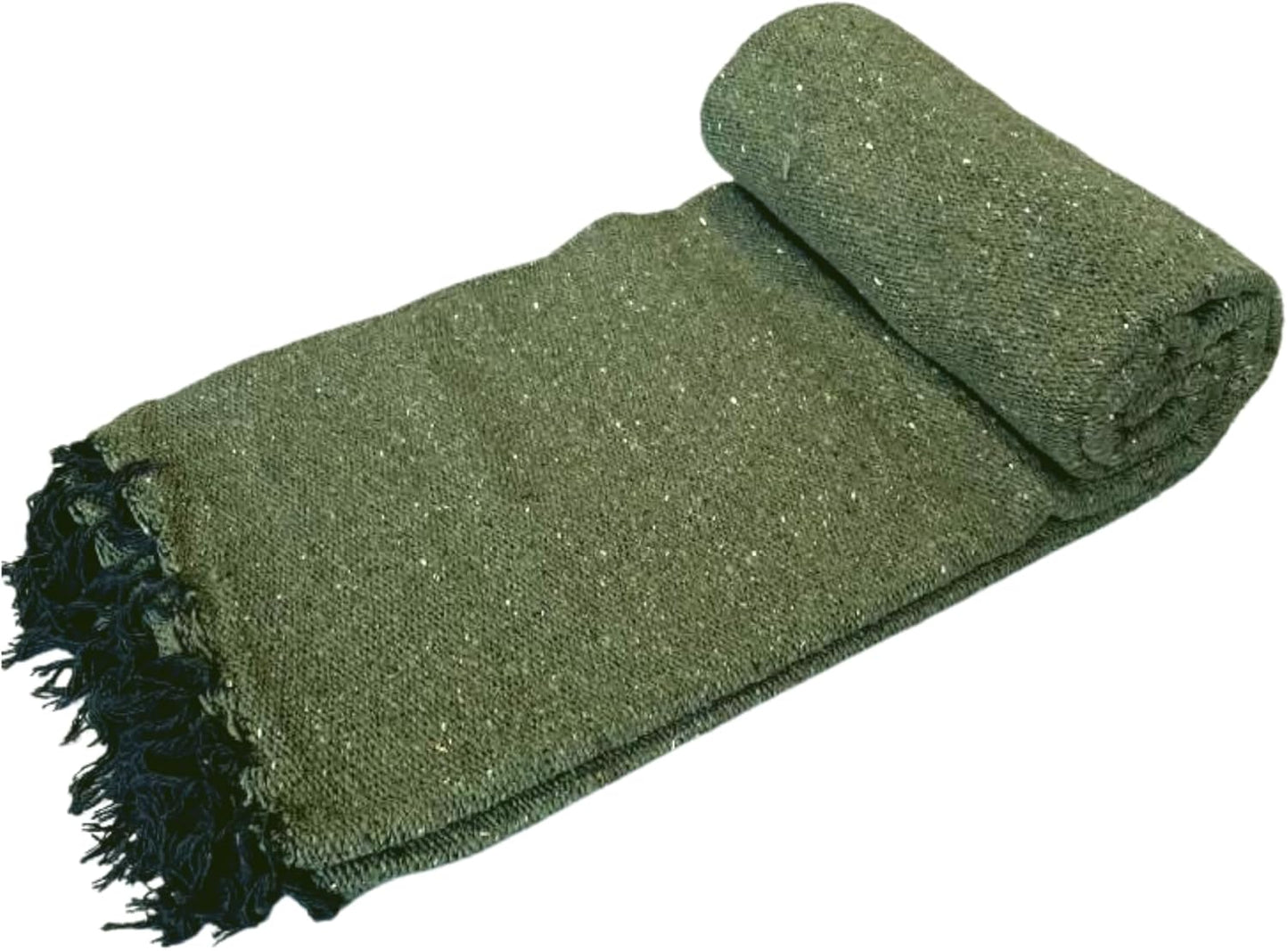 Open Road Goods Bulk Handmade Solid Color Yoga Blankets - Thick Mexican Blankets or Throws - Made for Yoga! (12 Pack, Black)