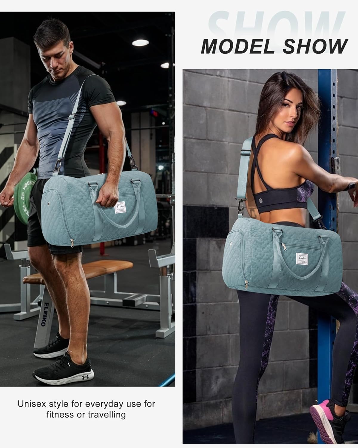 Gym Bag Womens Mens with Shoes Compartment and Wet Pocket Travel Duffel Bag for Women for Plane Sport Gym Tote Bags Swimming Yoga Waterproof Weekend Overnight Carry on Bag Hospital Holdalls - Colors A