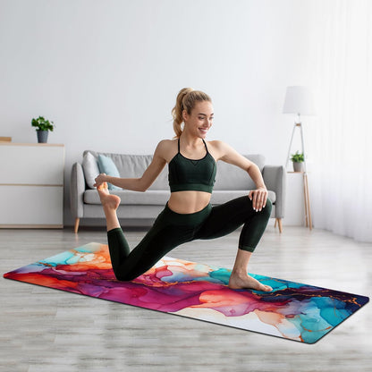 FOLAI Extra Thick Yoga Mat 6mm，pilates mat thick - Non-Slip Exercise Mat for HIIT, Pilates & Home Workouts & Workout with Free Carry Strap