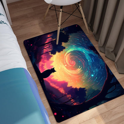 Black Girl Area Rug for Bedroom African American Rugs for Room Princess Carpet Kids Rugs for Bedroom African Girls Carpet for Living Room Teen Girls Yoga Mats, Pink, 4'×5'