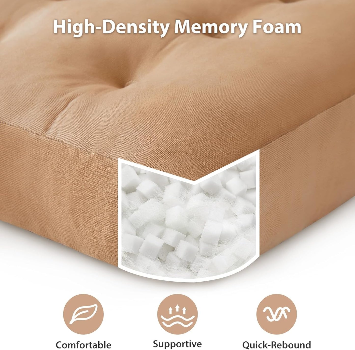 Meditation Floor Pillow Set of 1, Square Large Pillows Seating for Adults, Meditation Cushion Pillow,Tufted Corduroy Cushion for Tatami Living Room or Yoga, Light Gray, 22x22 Inch