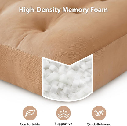 Meditation Floor Pillow Set of 1, Square Large Pillows Seating for Adults, Meditation Cushion Pillow,Tufted Corduroy Cushion for Tatami Living Room or Yoga, Light Gray, 22x22 Inch