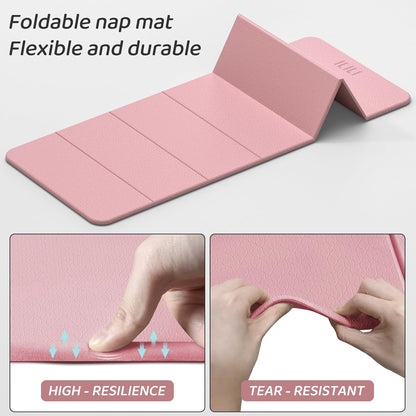 ILILI Foldable Yoga Mat 71 * 24 * 0.3'' - TPE Non-Slip Fitness Mat for Home，Waterproof & Lightweight (2lb) for Home Gym, Pilates & Stretching,Fitness Workouts