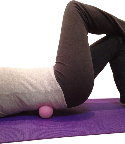 Massage Lacrosse Balls for Myofascial Release, Trigger Point Therapy, Muscle Knots, and Yoga Therapy. Set of 2 Firm Balls (Blue and Red)